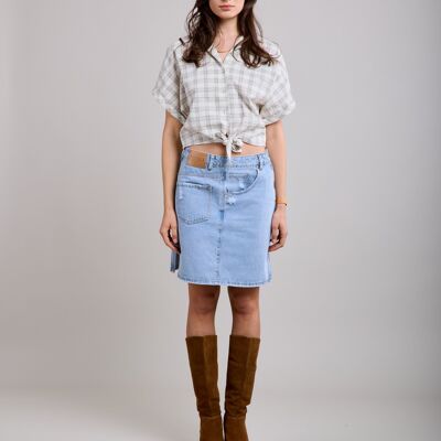 Falda vaquera con efecto inverso Nova