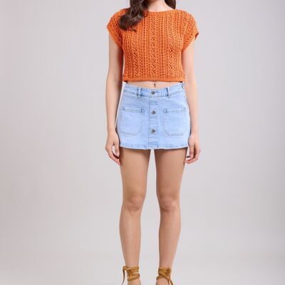 Falda pantalón con estampado de flores - Sun