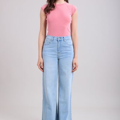 Jeans a gamba larga a vita alta - Loka
