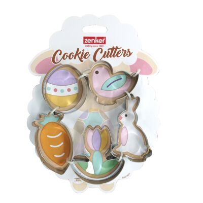 Set di 5 formine per biscotti pasquali Zenker in acciaio inossidabile