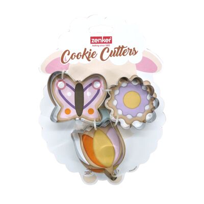 Juego de 3 cortadores de galletas de acero inoxidable de Pascua Zenker