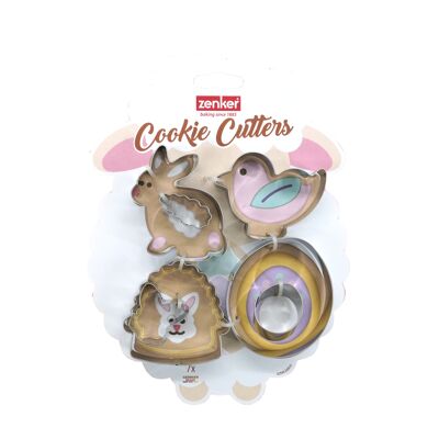 Juego de 7 cortadores de galletas de acero inoxidable de Pascua Zenker