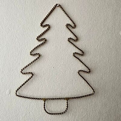 Décoration murale en fil de laiton – Silhouettes d'arbres et d'hirondelles