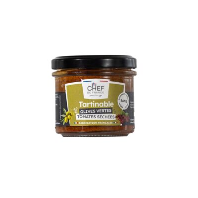 Crema de aceitunas verdes y tomates secos