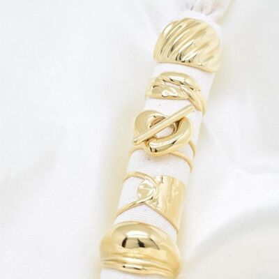 Set of 5 stainless steel rings - PR016BG-OR