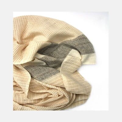 Beiger Schal aus Bio-Baumwolle