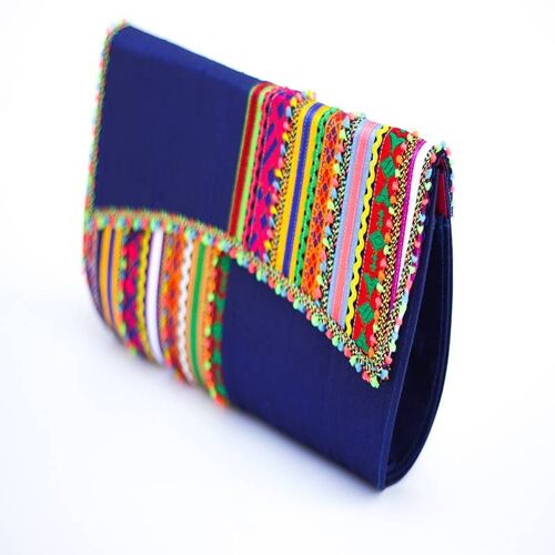 Blue Vibrant Clutch Bag