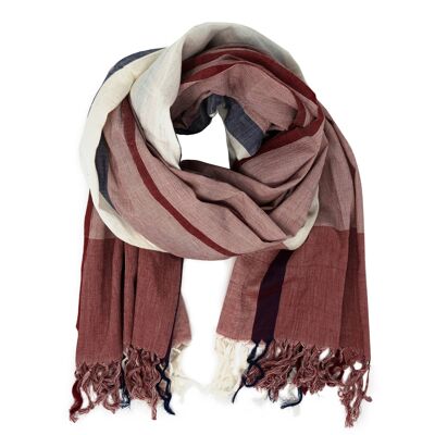 Beige and Red Scarf