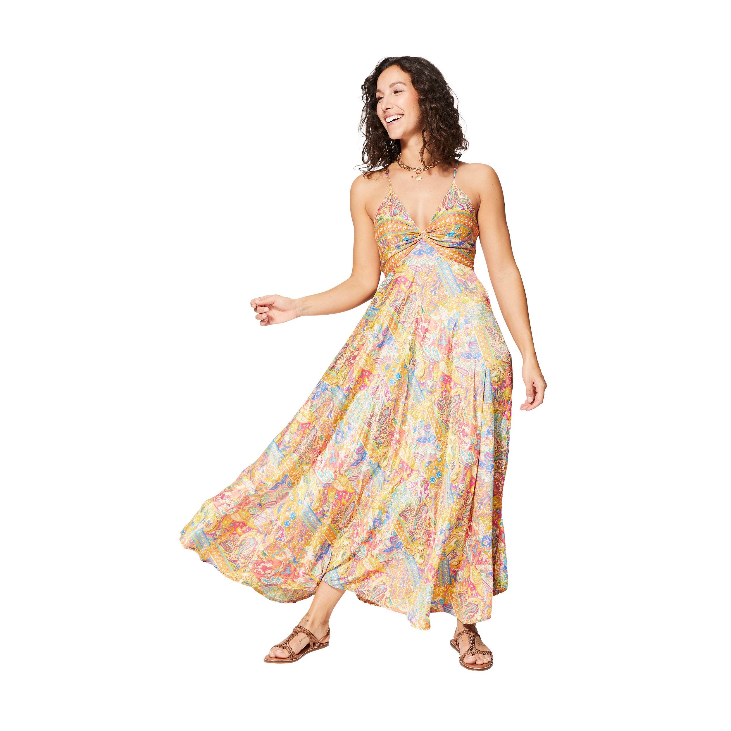 MAXIPA0653B LANGES ÄRMELLOSES SOMMERKLEID