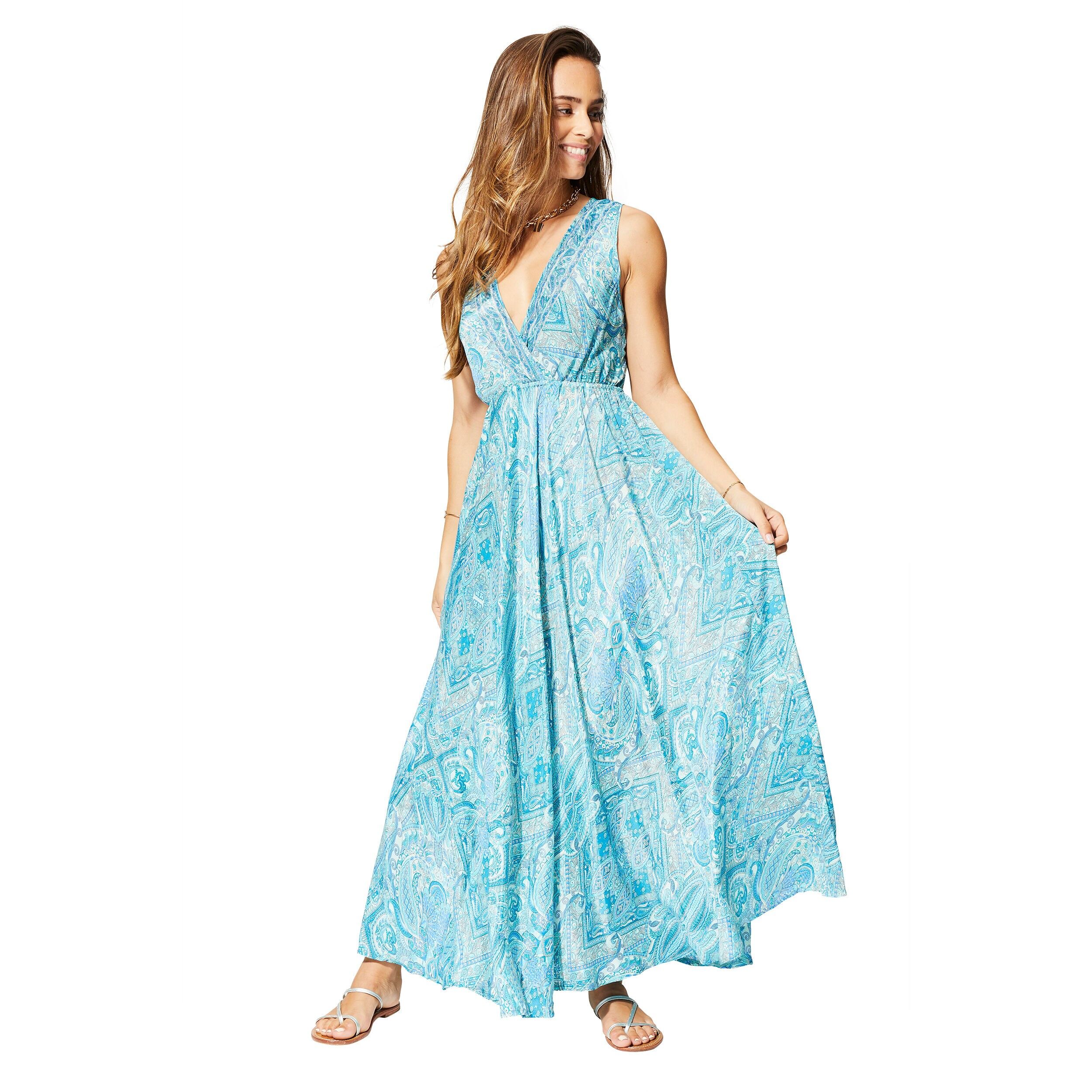 MAXIPA0659D LANGES ÄRMELLOSES SOMMERKLEID