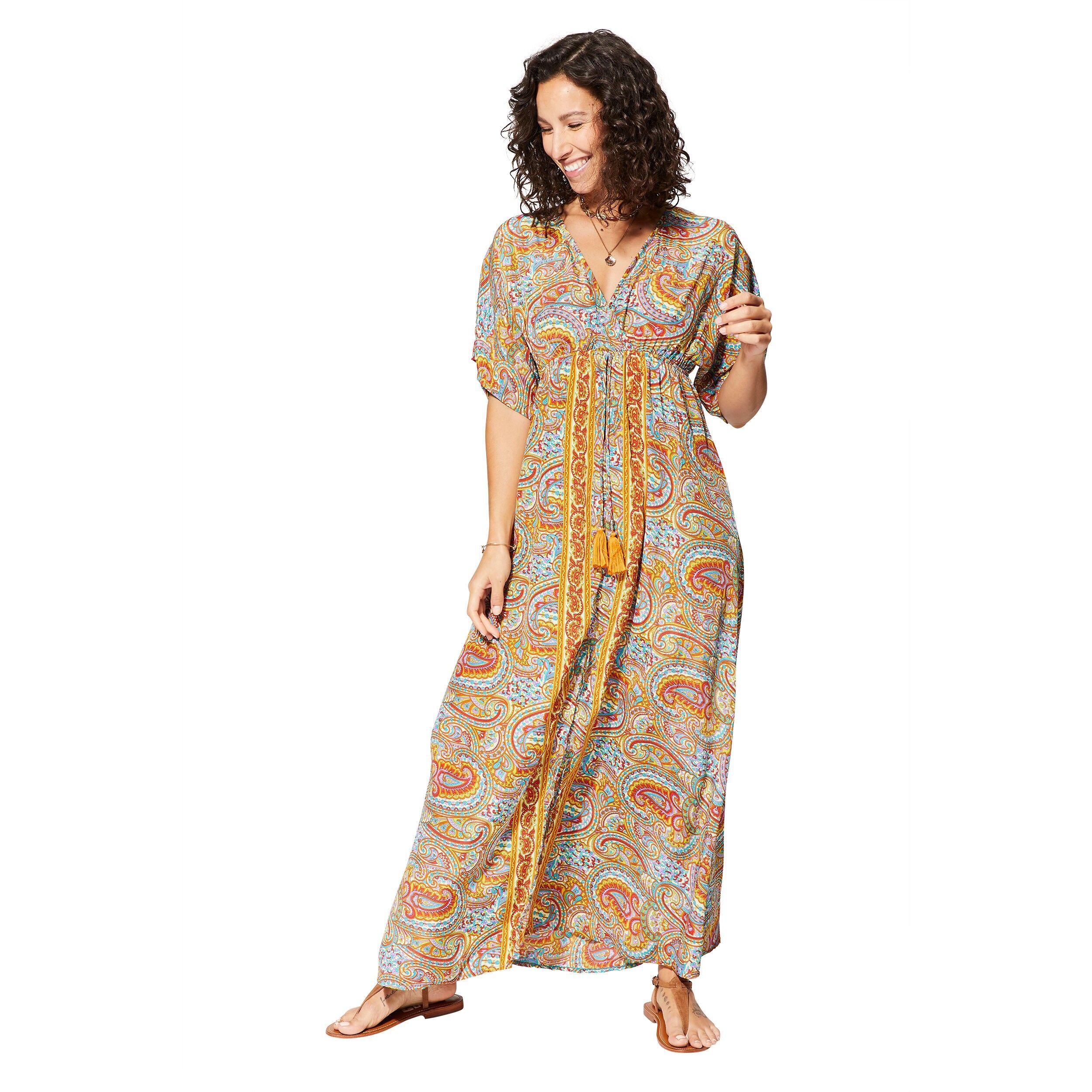 MAXIPA0663C LANGES KURZARM-SOMMERKLEID