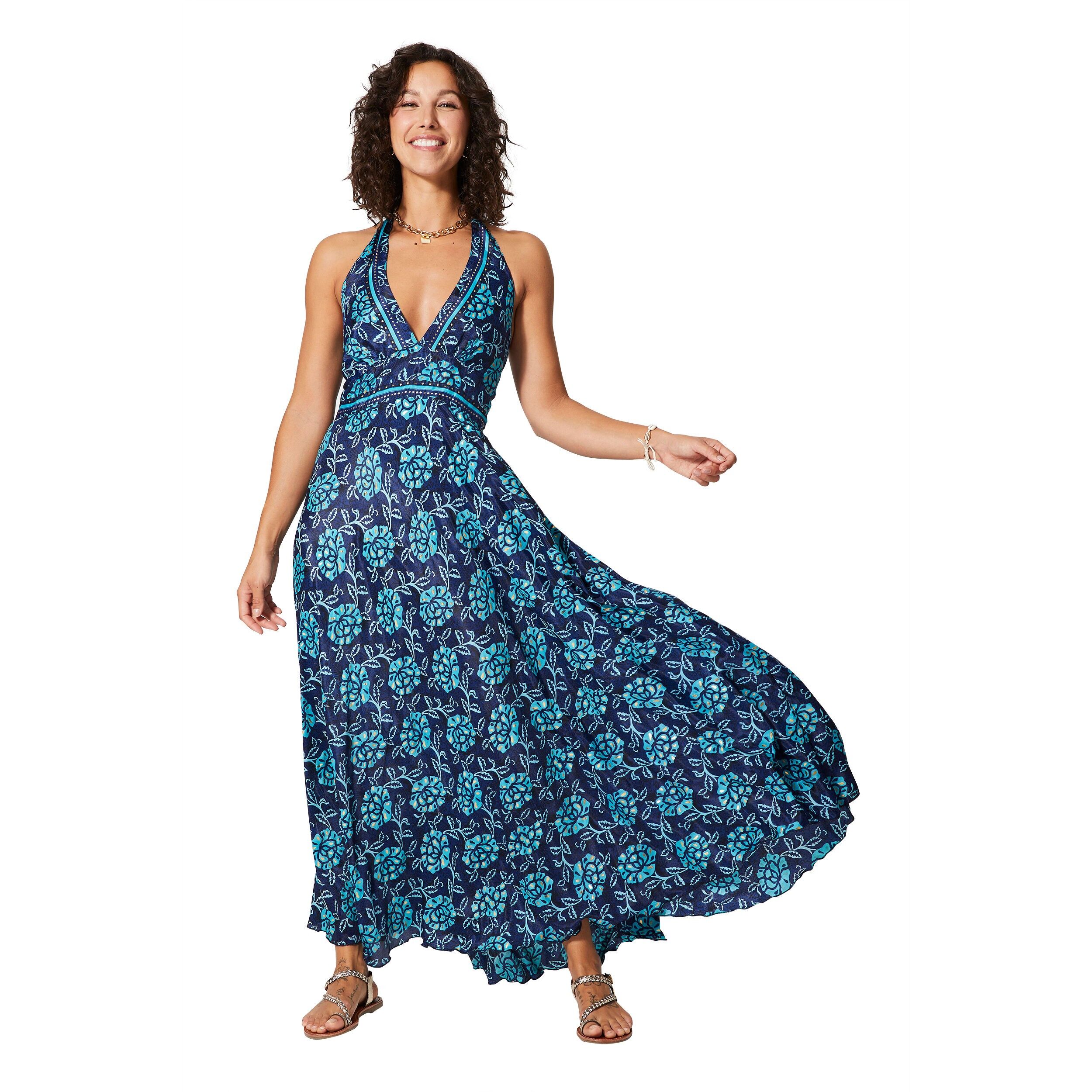 MAXIPA2005D LANGES ÄRMELLOSES SOMMERKLEID