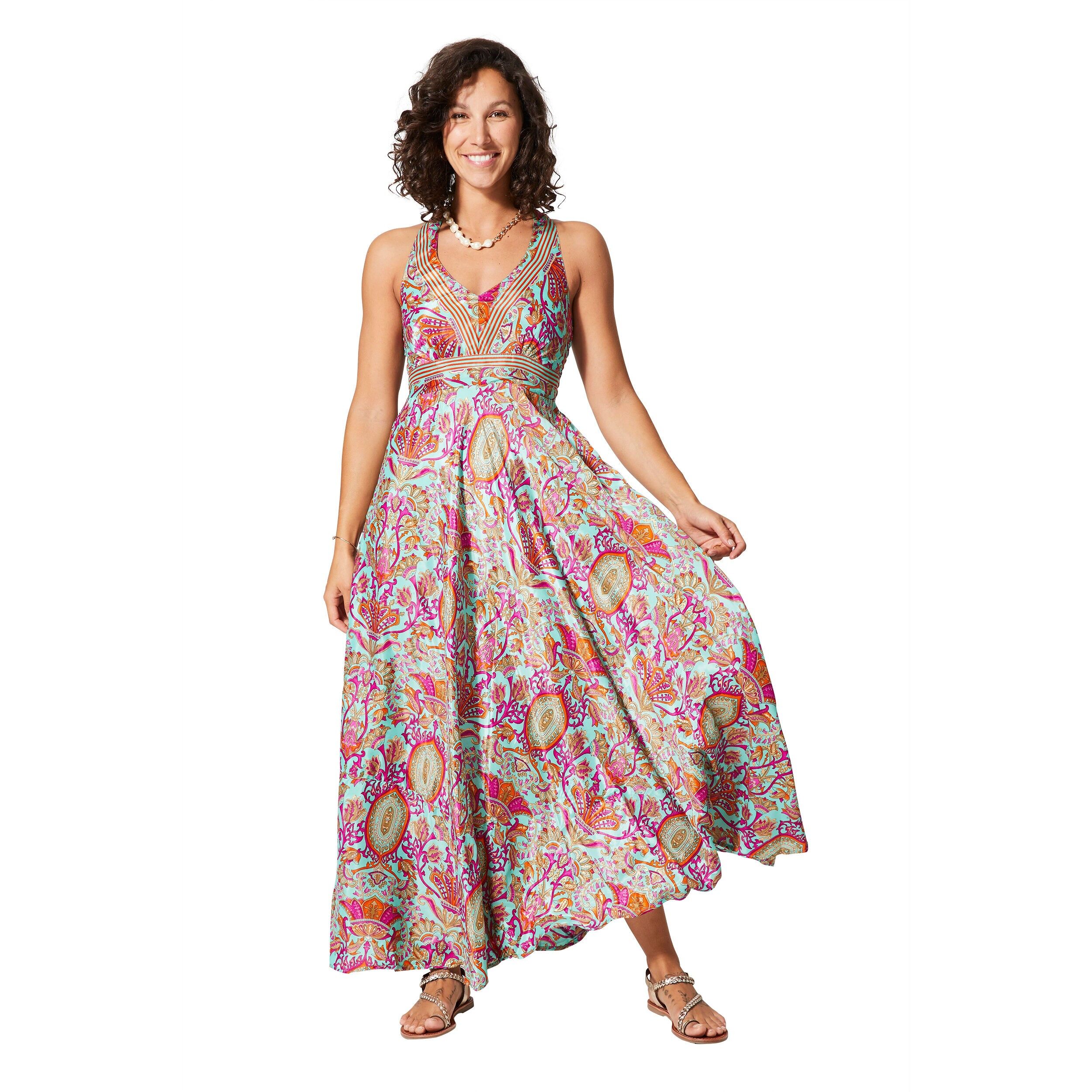 MAXIPA2009B LANGES ÄRMELLOSES SOMMERKLEID