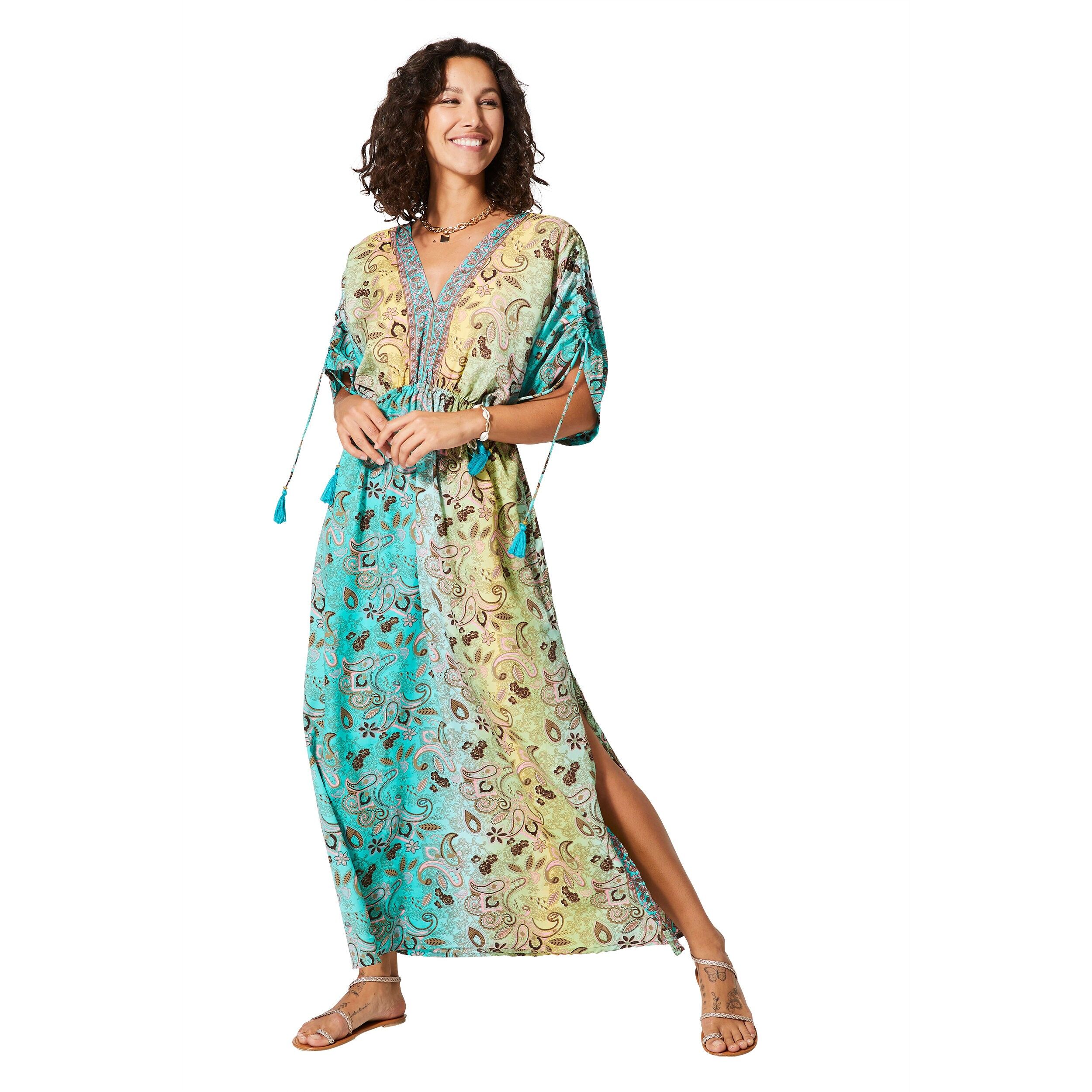 ROBE ETE LONGUE MANCHES COURTES MAXIPA3500A