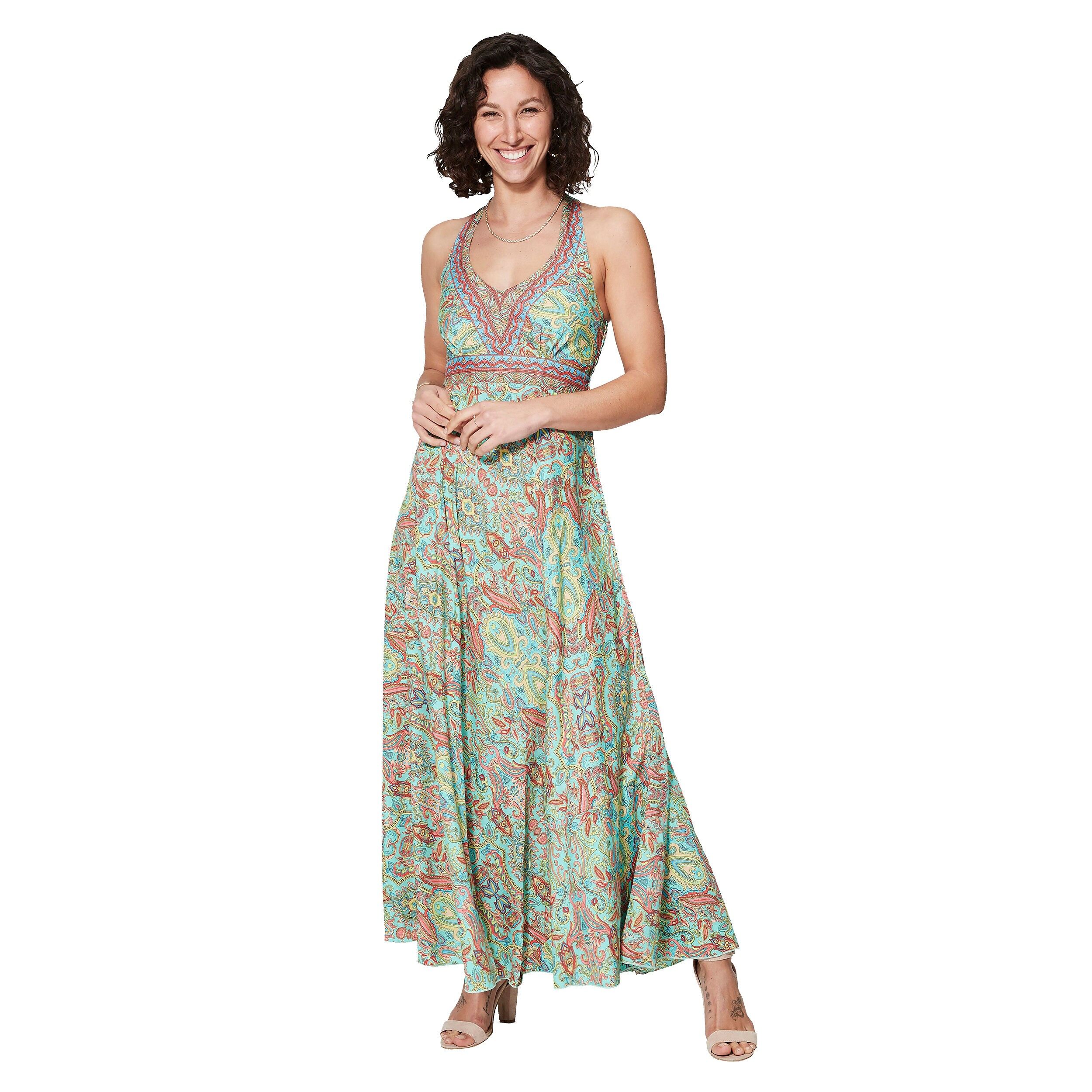 MAXIPA4003Q LANGES ÄRMELLOSES SOMMERKLEID
