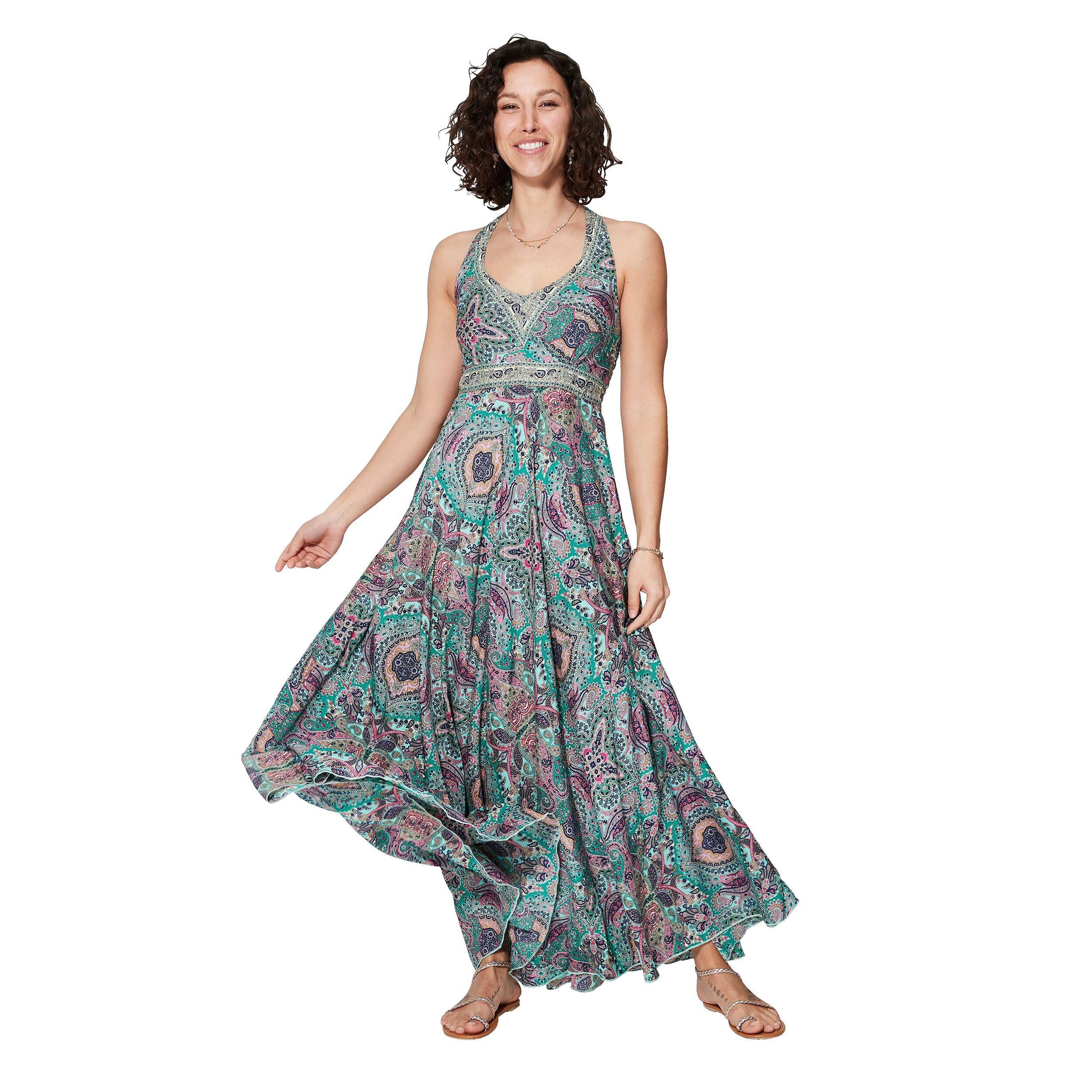 MAXIPA4003Z LANGES ÄRMELLOSES SOMMERKLEID