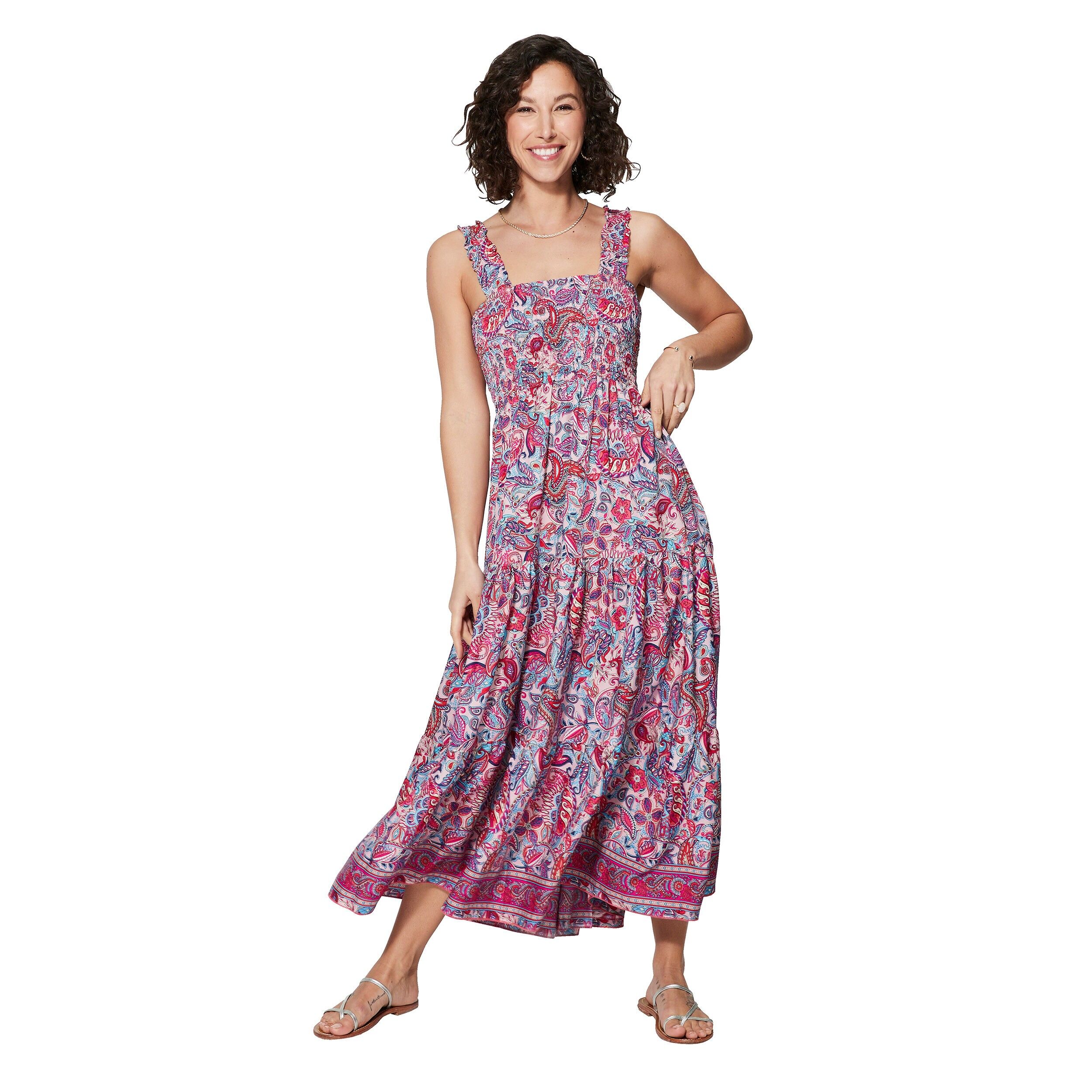 MAXIPA4004B LANGES ÄRMELLOSES SOMMERKLEID