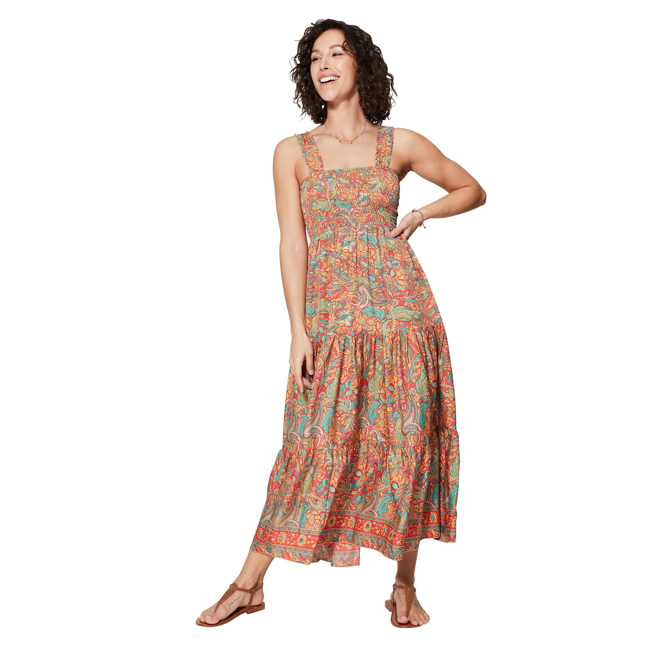 MAXIPA4004I LANGES ÄRMELLOSES SOMMERKLEID