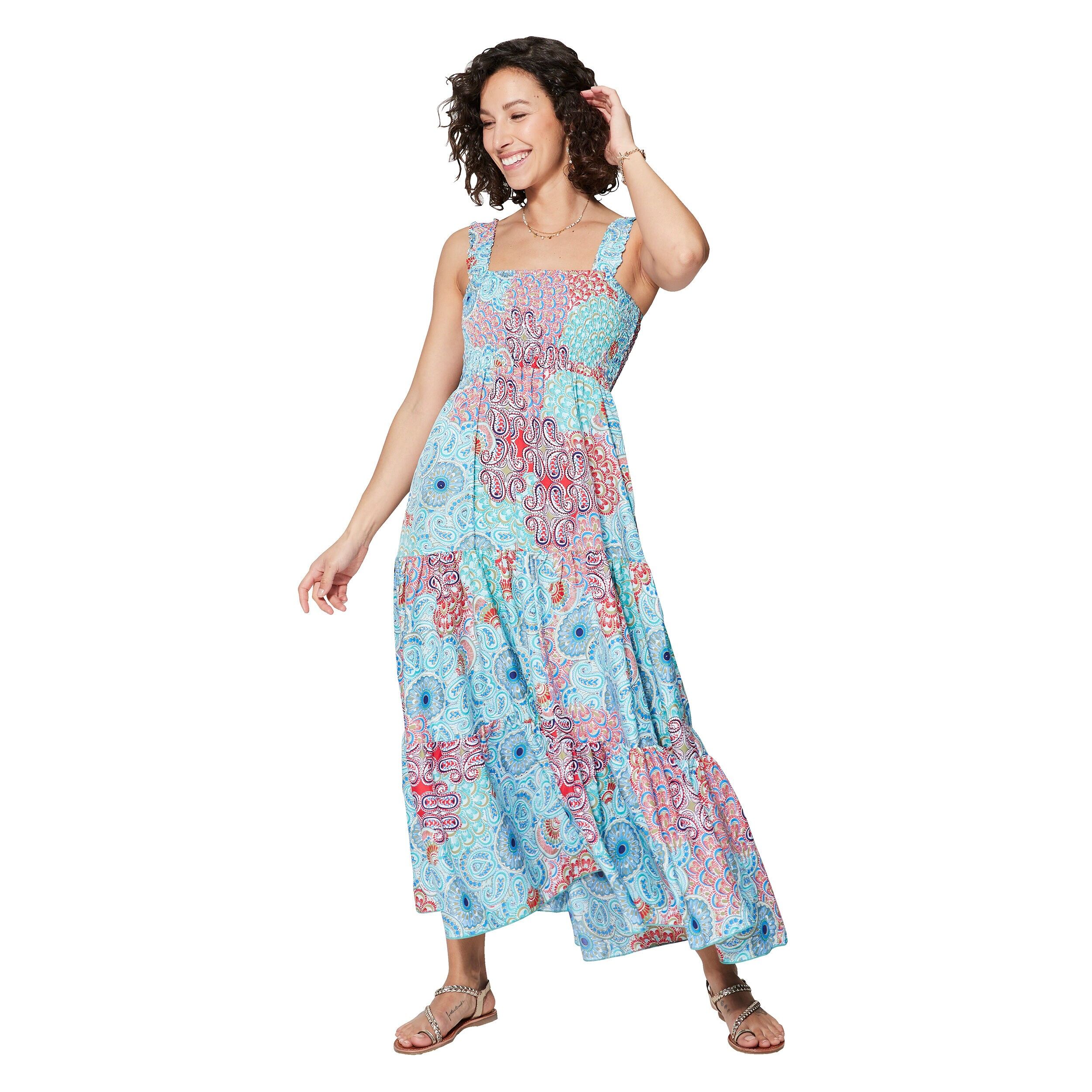MAXIPA4004J LANGES ÄRMELLOSES SOMMERKLEID