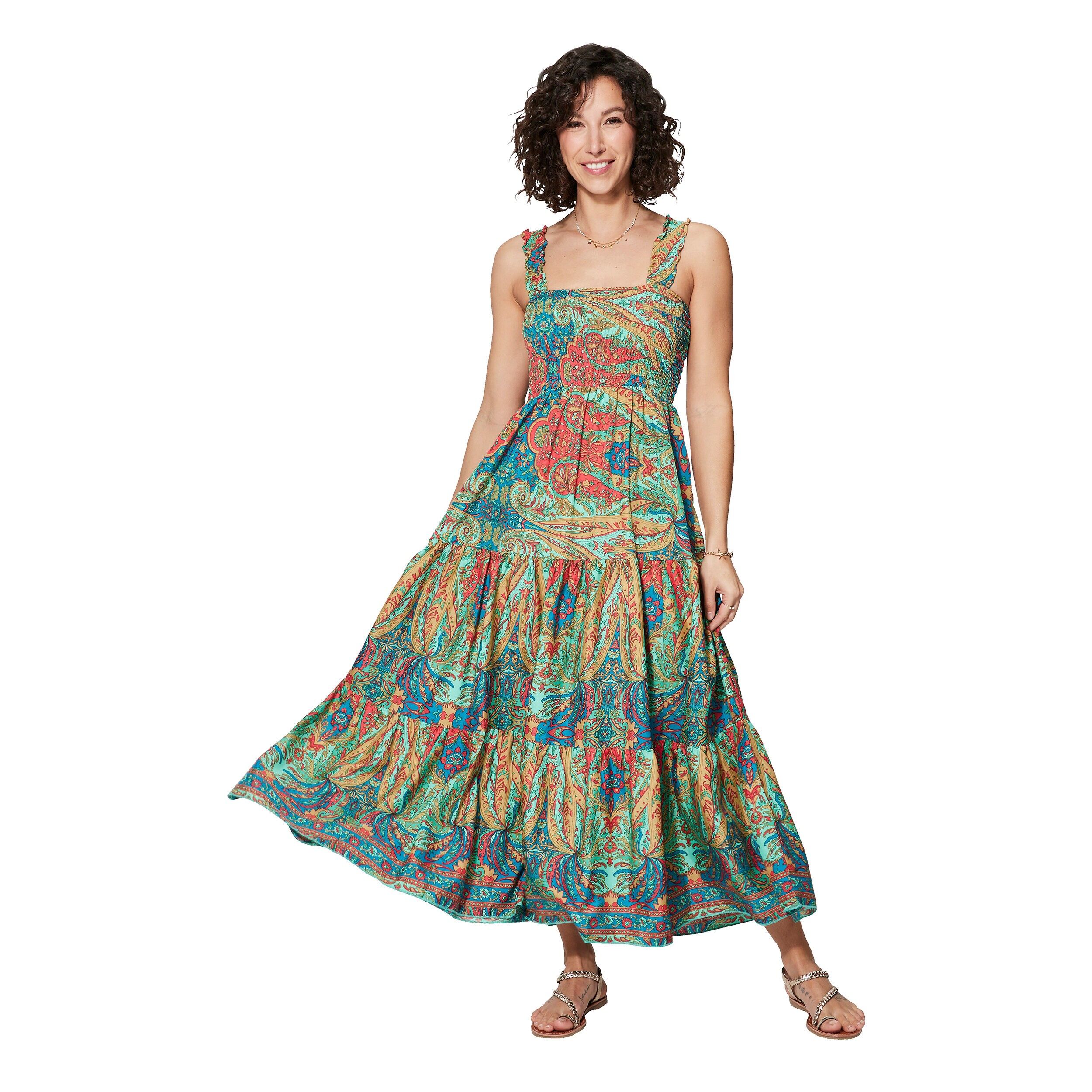 MAXIPA4004R LANGES ÄRMELLOSES SOMMERKLEID