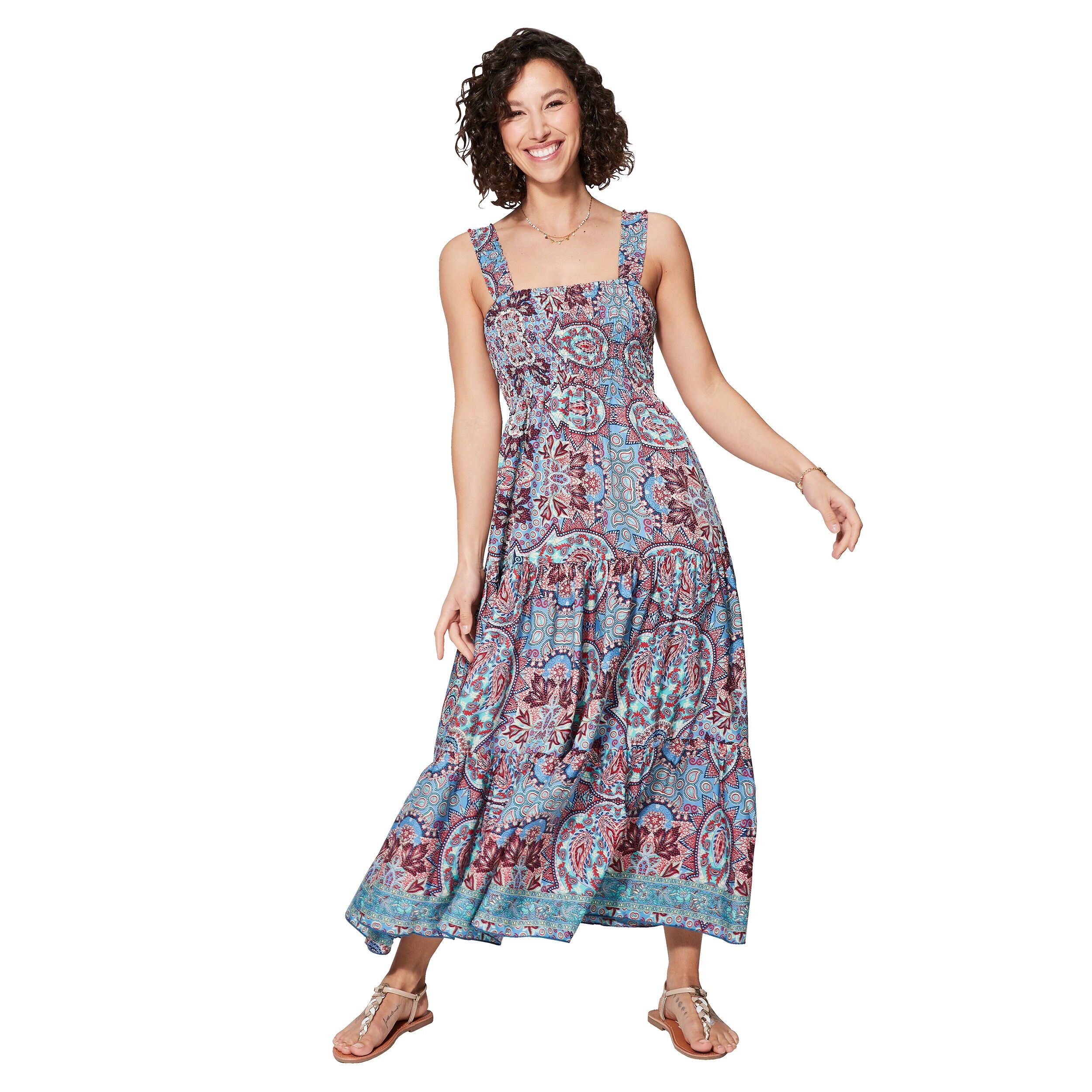 MAXIPA4004X LANGES ÄRMELLOSES SOMMERKLEID