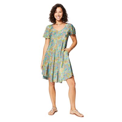 SHORT SUMMER DRESS WITH SHORT SLEEVES RLIP0618C