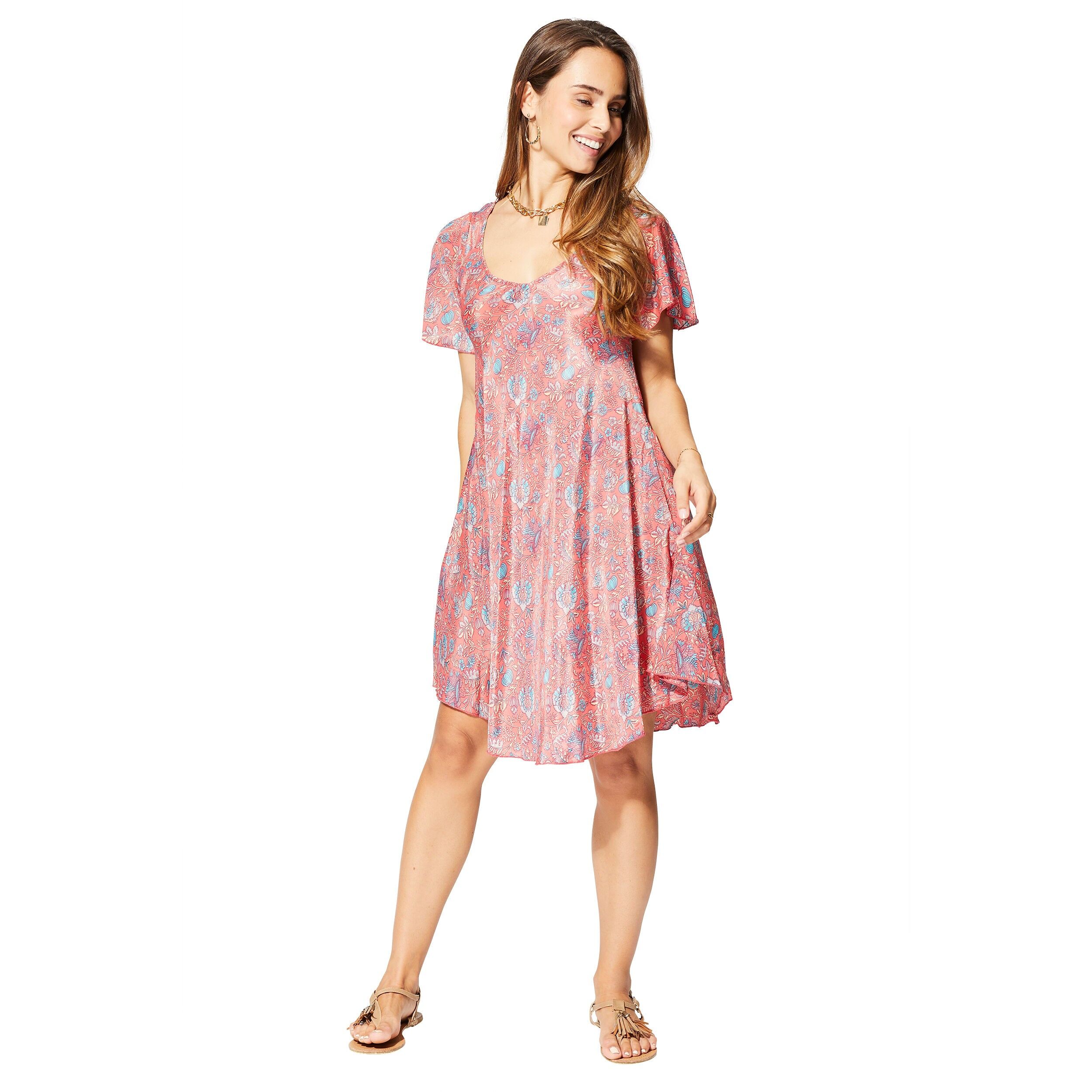 KURZES SOMMERKLEID MIT KURZEN ÄRMELN RLIP0618A