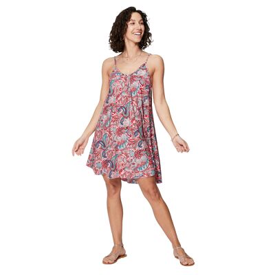 VESTIDO CORTO DE VERANO CON MANGAS CORTAS RLIP4000B