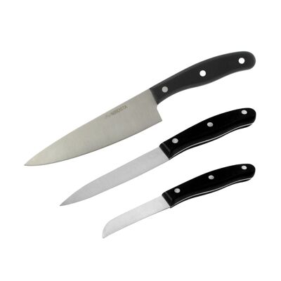 Set di 3 coltelli da cucina Nirosta da 20, 22 e 31 cm