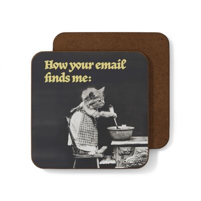 Comment votre e-mail me trouve Dessous de verre vintage chaton