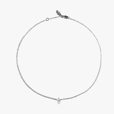 Collar de cristal de plata