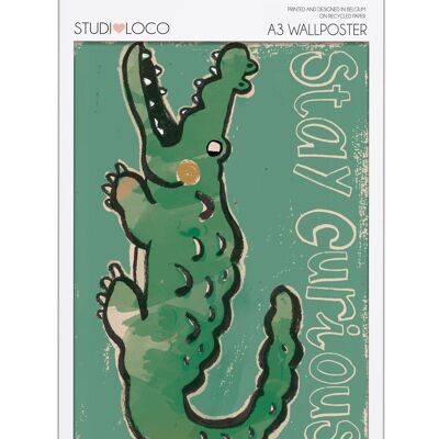 AFFICHE FORMAT A3 SOUS ENVELOPPE CROCO
