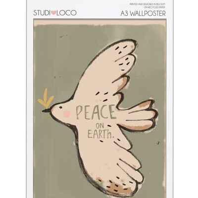 AFFICHE FORMAT A3 SOUS ENVELOPPE PEACE