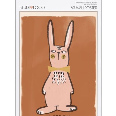 AFFICHE FORMAT A3 SOUS ENVELOPPE LAPIN CRAIE