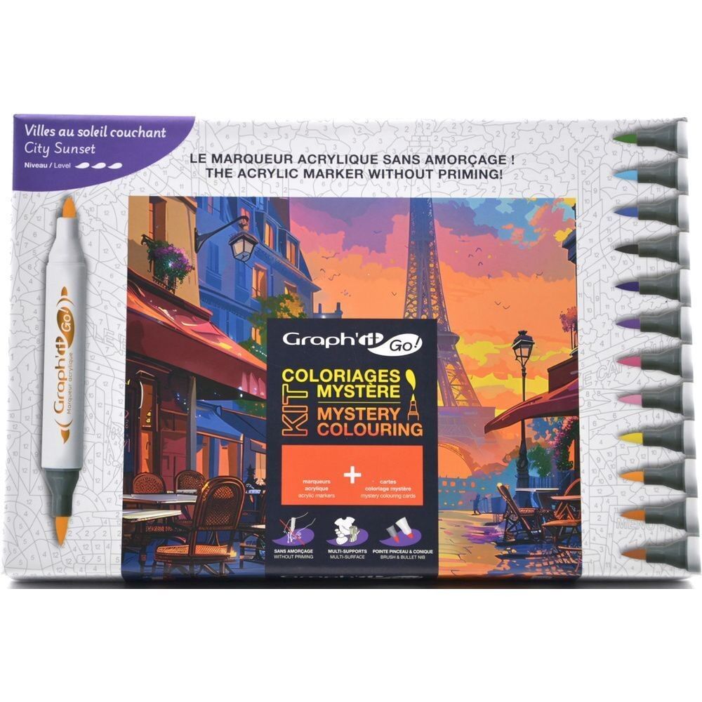 GRAPH'IT GO Kit Coloriage Mystère - CITY SUNSET