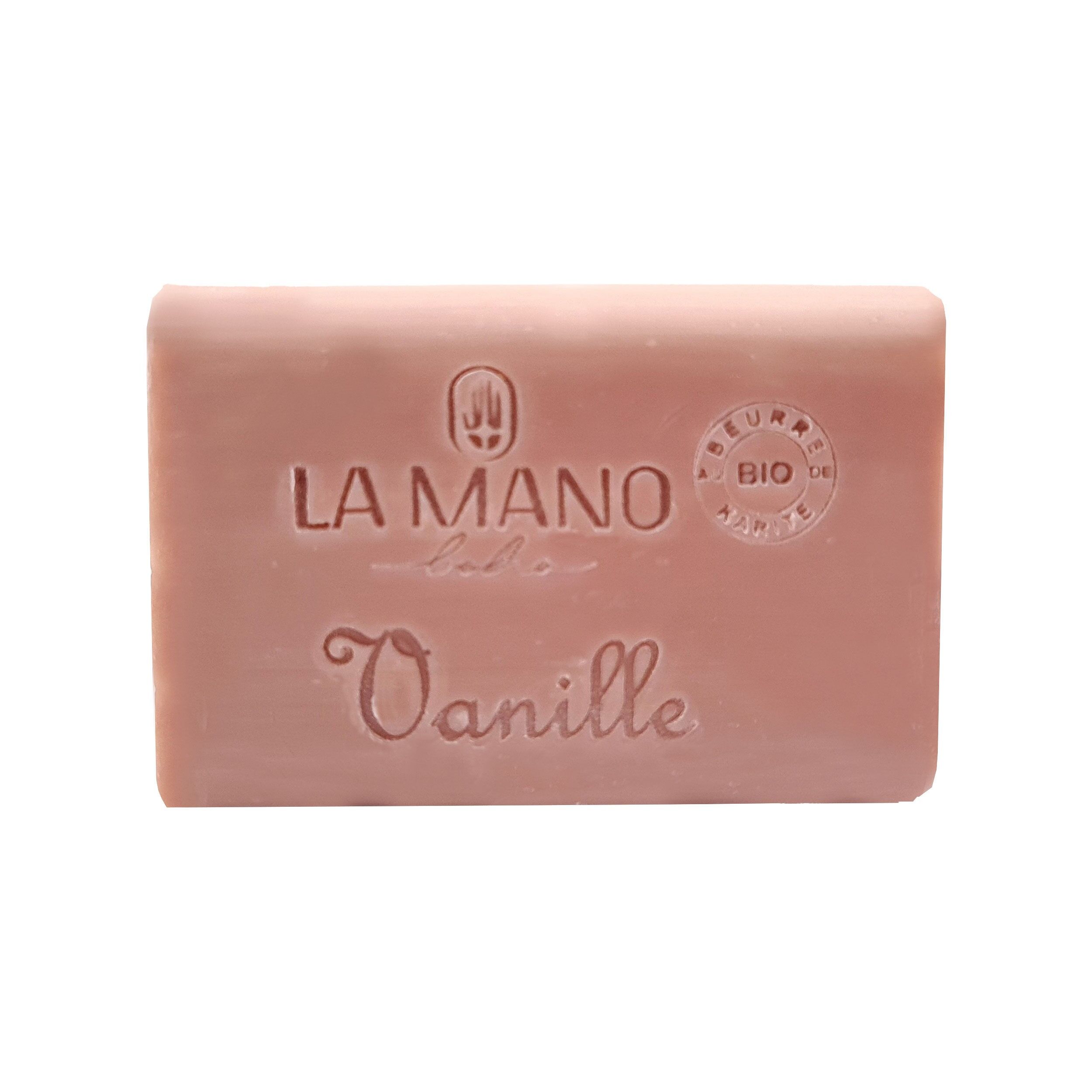 Jabón sólido artesanal con manteca de karité y delicioso aroma a Vainilla 100g SAVON0001I