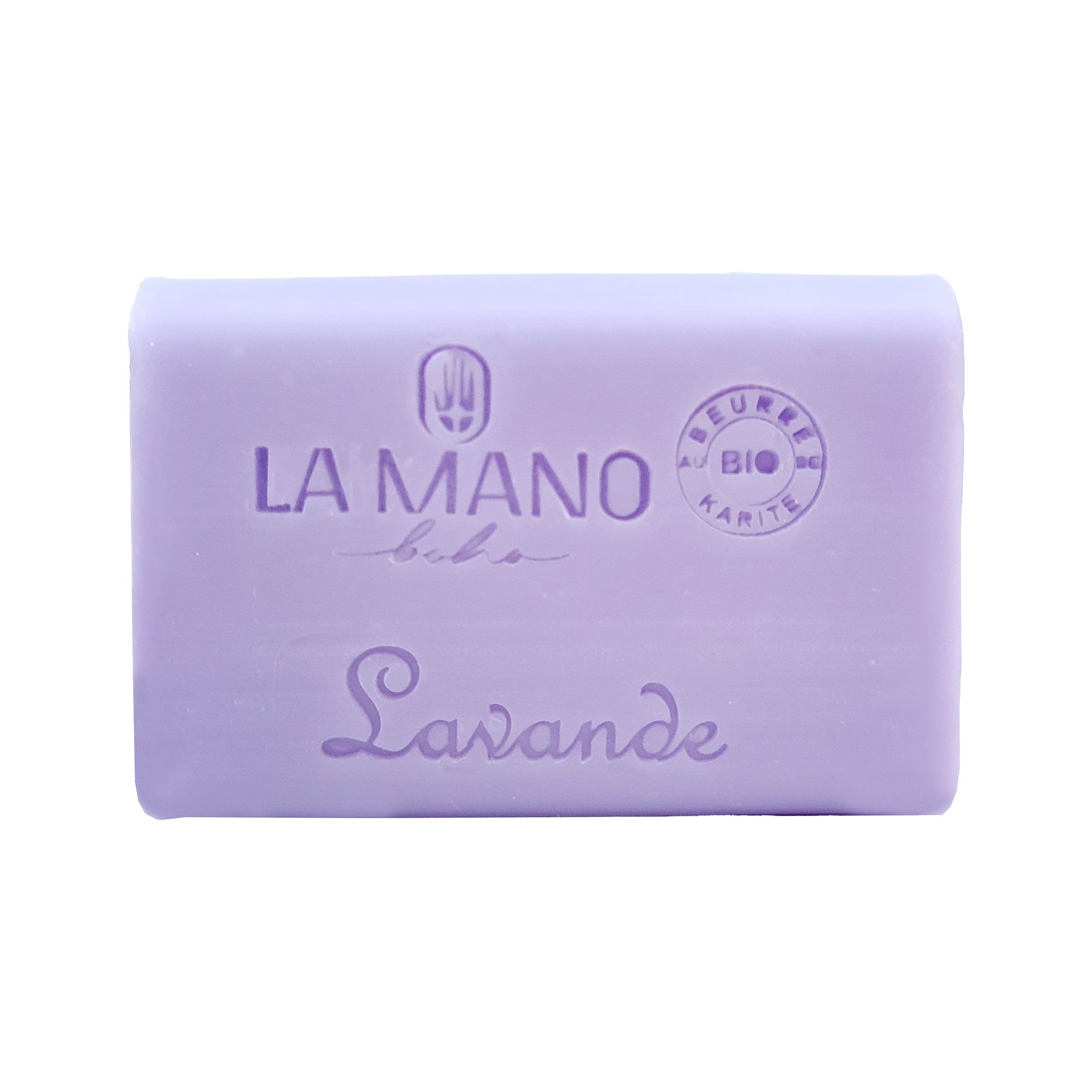 Jabón sólido artesanal con manteca de karité y fragancia provenzal de lavanda 100g SAVON0001L