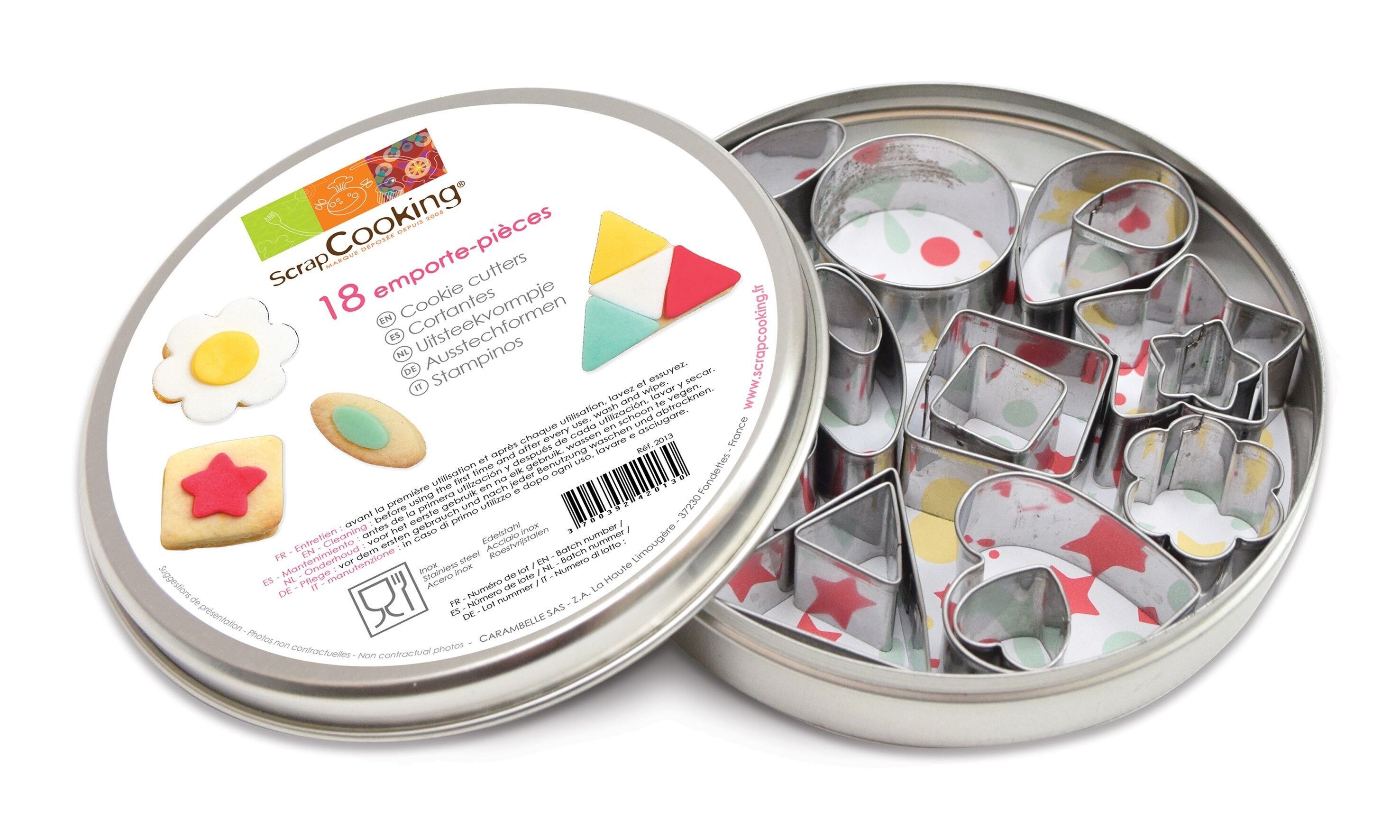 Scatola di 18 mini tagliabiscotti "decorativi"