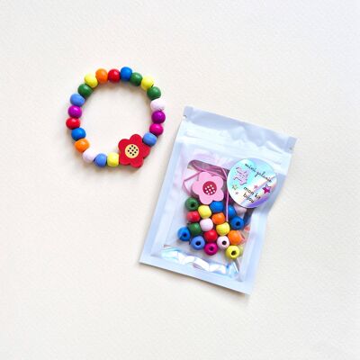 Kit bijou bracelet enfant - modèle bois fleurs 🌺 + 1 tatouage offert