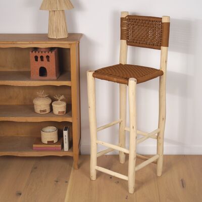 Trona de madera y nailon de 80 cm.