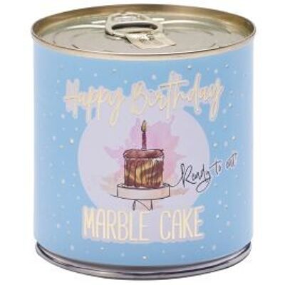 Cancake Buon Compleanno blu, torta marmorizzata