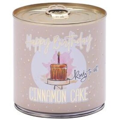 Cancake Feliz Cumpleaños beige, pastel de canela