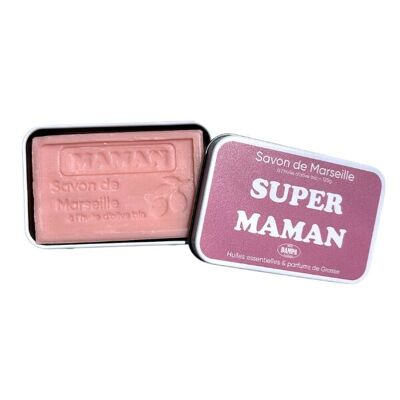 Savon de Marseille "Maman", 125g avec sa boite métal