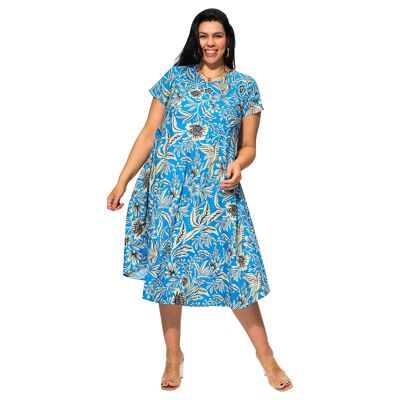 MAXIP0044C VESTIDO DE VERANO DE LARGO MEDIO Y MANGA CORTA
