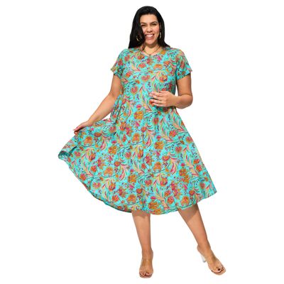 ROBE ETE MI-LONGUE MANCHES COURTES MAXIP0044F
