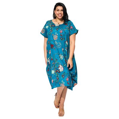 ROBE ETE MI-LONGUE MANCHES COURTES ROP0176B