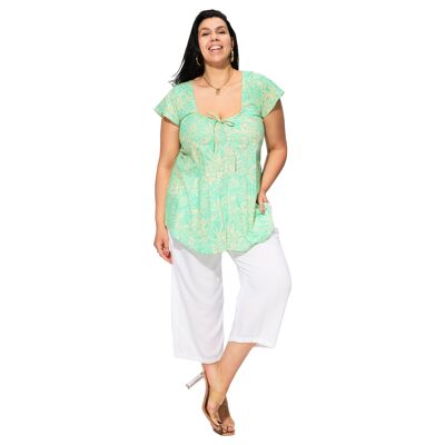 BLUSA ESTIVA A MANICHE CORTE TUP0563D