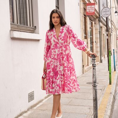 Vestido camisero midi con estampado Sienna - CK08388