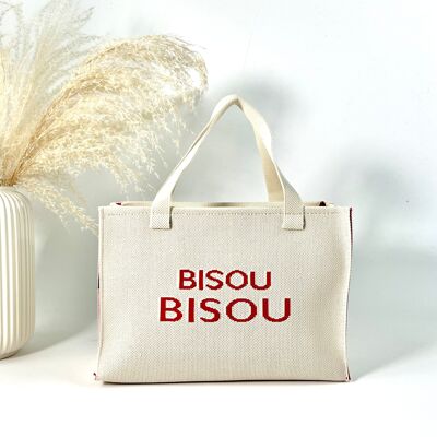 CABAS STYLE TOTE BAG "BISOU BISOU" ULTRA GLAMOUR