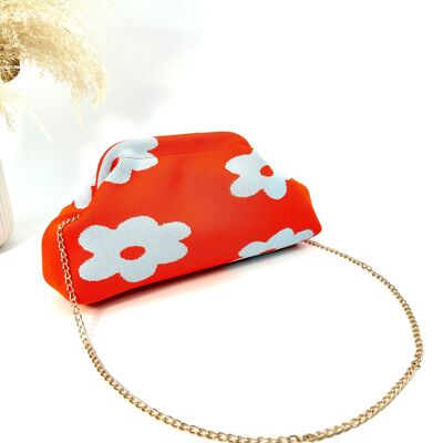 SAC BOURSE À CHAÎNETTE DORÉE CHIC À FERMETURE AIMANTÉE MARGUERITE D'ÉTÉ